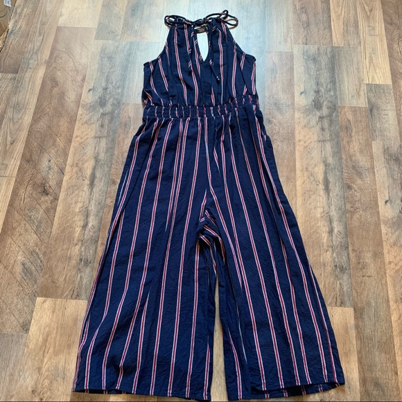 Universal thread stripe linen style jumpsuit - Picture 10 of 12